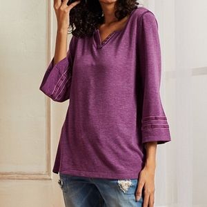 Suzanne Betro Bell Sleeve Top